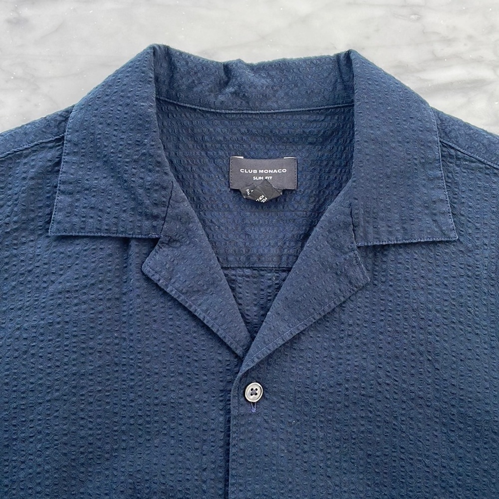 Club Monaco Slim Fit Button Short Sleeve